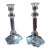 Vintage Val Saint Lambert Lead Crystal Candlesticks For Sale