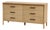 Lennon 60 in. W Rectangular Wood 6 Drawer Rounded Leg Dresser, Light Natural Wood For Sale