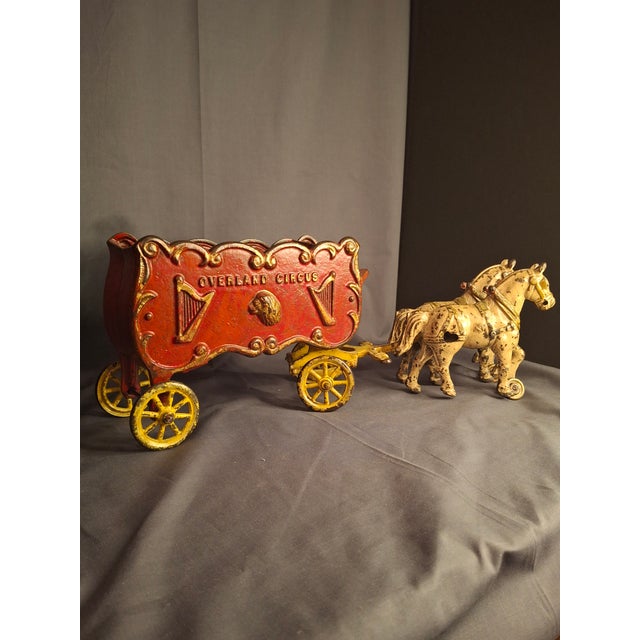 Antique Kenton Overland Circus Band Wagon Cast Iron Toy Original Paint Prewar For Sale - Image 9 of 18