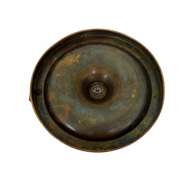 Late 20th Century Vintage Brass Finger Loop Candlestick Holder For Sale - Image 5 of 5