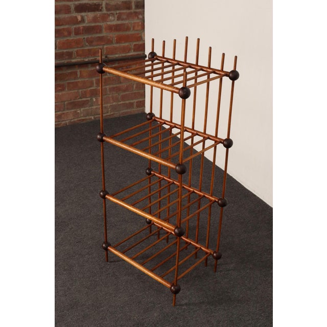 Folk Art Whimsy Stick and Ball Spindle Shelf / Etagere For Sale - Image 4 of 14