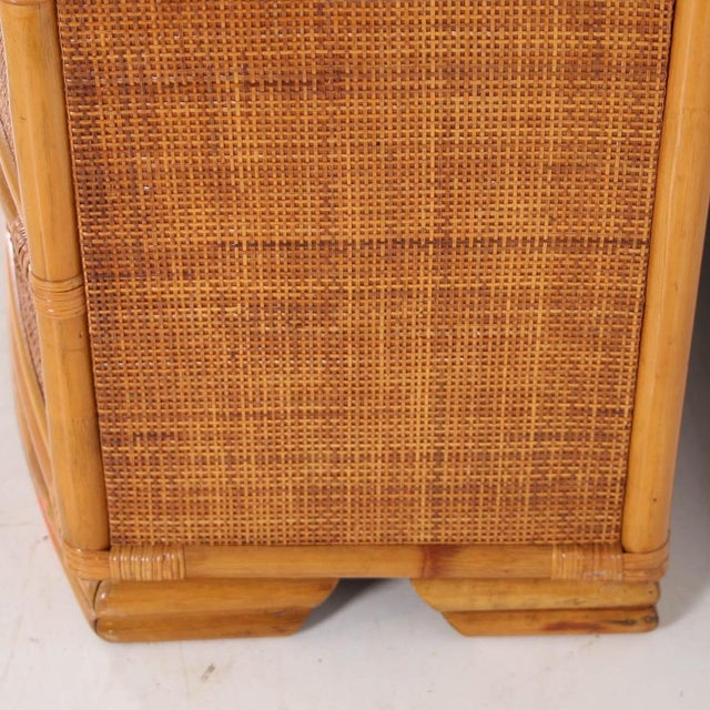 Wood Vintage Rattan Chest of Drawers, 1970s For Sale - Image 7 of 16