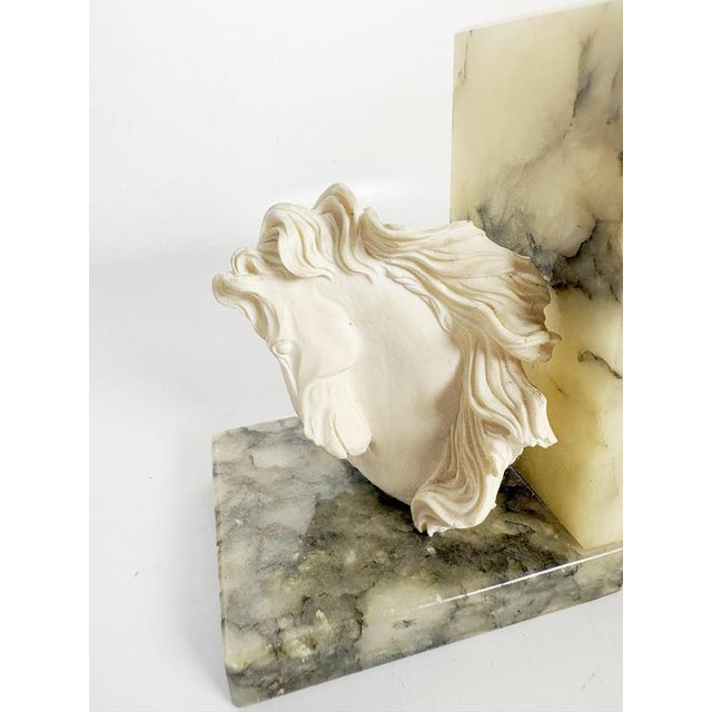 Marble Bookends with Stucco Fish Decoration, France, 1970s, Set of 2 For Sale - Image 10 of 15