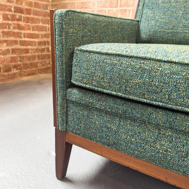 1950s Walnut Framed Mid-Century Modern Sofa For Sale In Philadelphia - Image 6 of 6