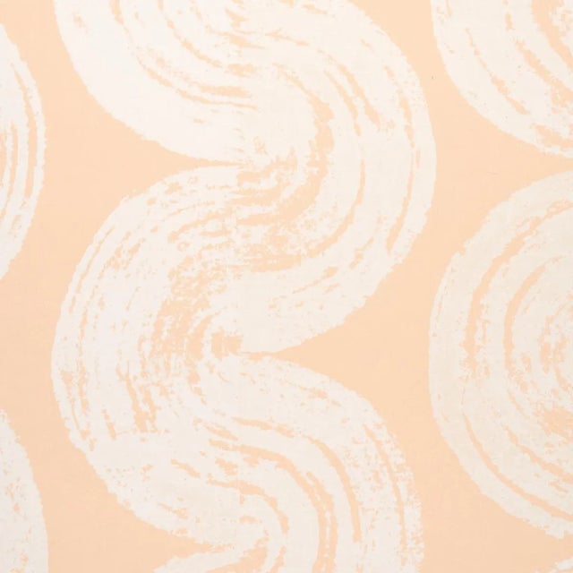 Abstract Sample - Schumacher x BACKDROP 1975 Wallpaper in Light Peach For Sale - Image 3 of 5