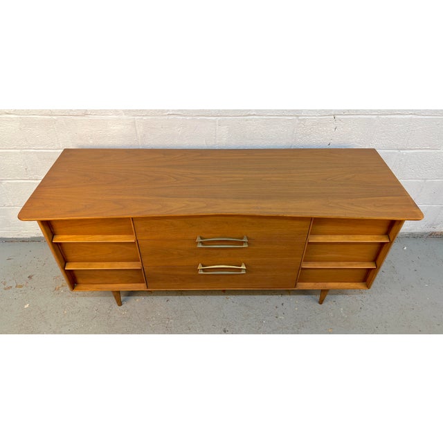 Mid 20th Century Kent Coffey Mid-Century "Eloquence" Walnut Dresser For Sale - Image 5 of 18