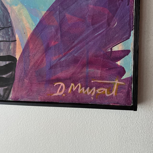 Abstract Framed Contemporary Modern Abstract Painting on Canvas, Signed by the Artist For Sale - Image 3 of 7