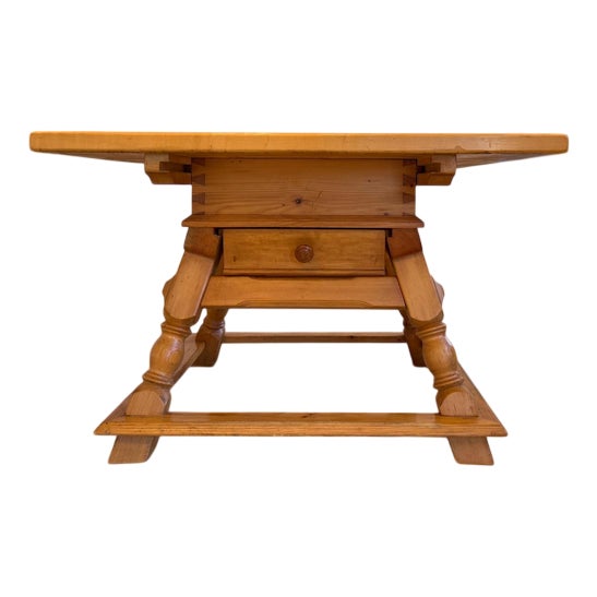 Rustic Farmhouse Table in Natural Pine and Beech, G2406 For Sale