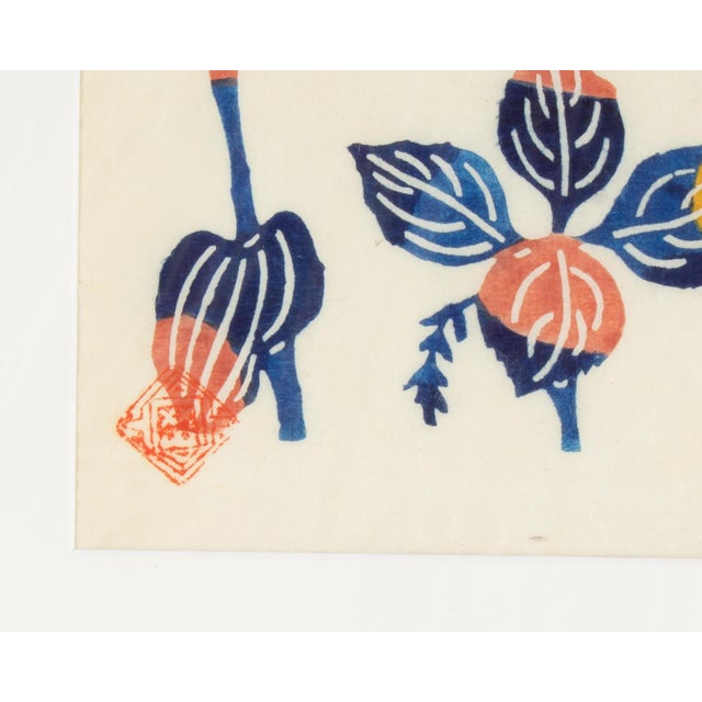 Japanese Japanese Stencil Dyed Print by Kichiemon Okamura For Sale - Image 3 of 7