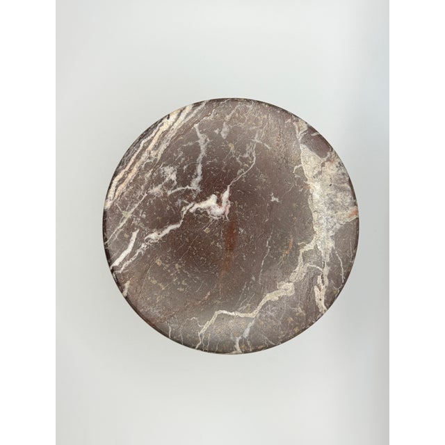2020s Red Zebra Marble Round Keepsake Box For Sale - Image 5 of 6