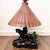 Mid Century Kitsch Black Panther Ceramic Planter / Lamp Vintage Retro Tiki Style Approx 20” tall & 12” wide. Minimal age /...