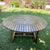 Contemporary Outdoor Wood Table With Lazy Suzy Center - 63" Round For Sale - Image 3 of 18