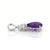 Beautiful Amethyst Teardrop Pendant With Cubic Zirconia in 925 Sterling Silver For Sale - Image 6 of 7