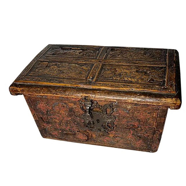 17th Century Spanish Colonial Wood Box For Sale - Image 9 of 9