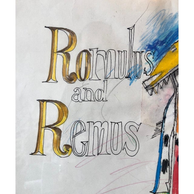 Loren Munk, Mixed Media Collage Neo Expressionist Painting, Drawing NYC Artist, 1989 For Sale - Image 4 of 8