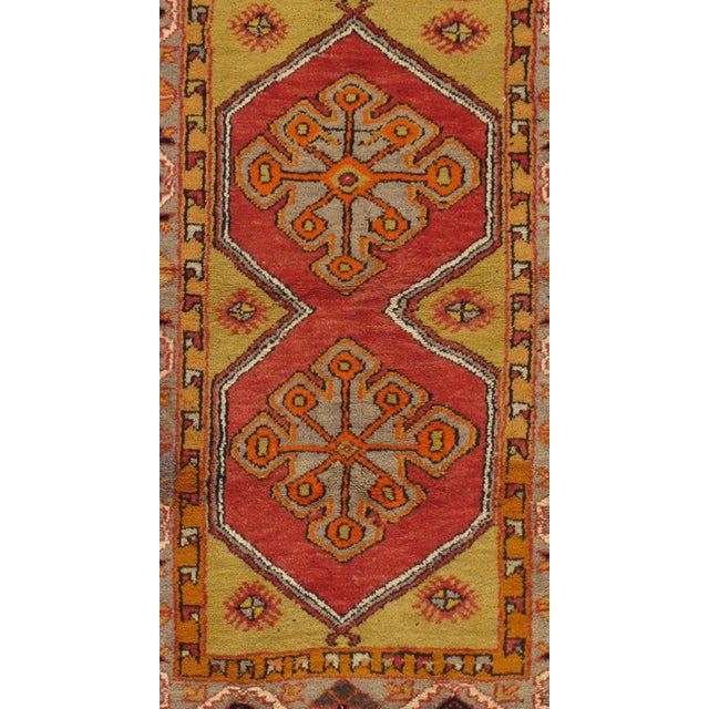 Vintage Turkish Oushak Rug 3'7 X 4'7 For Sale - Image 4 of 8
