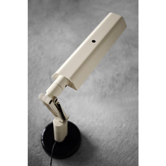 Beige Vintage Scandianavian Beige Plastic Table Lamp by Tom Ahlström & Hans Ehrich for Fagerhults, 1975 For Sale - Image 8 of 17