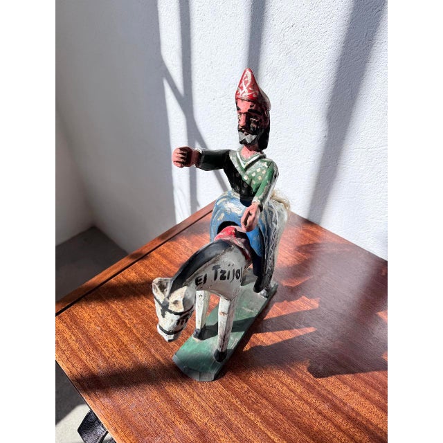 Folk Art Cheval Statuette, Guatemala, 1970s For Sale - Image 13 of 18