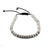 Gemstone Men's White Howlite & Silver Hematite Beaded Adjustable Bracelet For Sale - Image 7 of 7