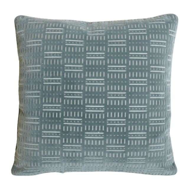 Custom-tailored pillow in vintage/unused Pollack Fabric velvet textile called "Brussels" depicting a wonderful design....