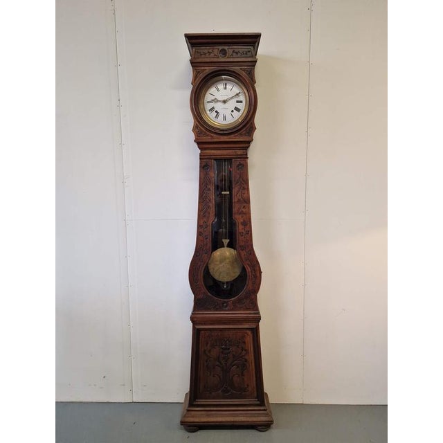Floor Clock in Walnut For Sale - Image 10 of 12