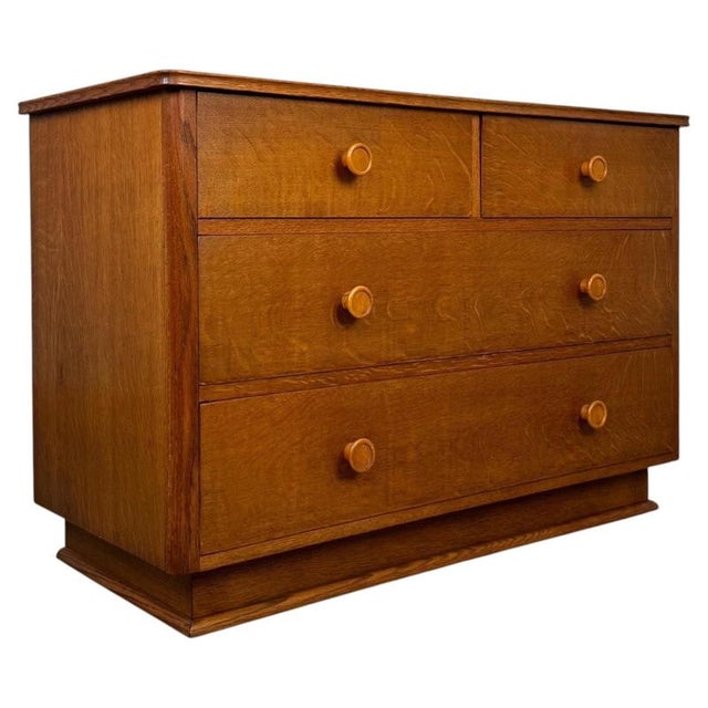 20th Century English Oak Chest of Drawers For Sale - Image 4 of 13