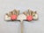Napier Vintage 1960s Signed Napier Goldtone Cabochon Faux-Coral Clip Earrings- 2 Pieces For Sale - Image 4 of 8