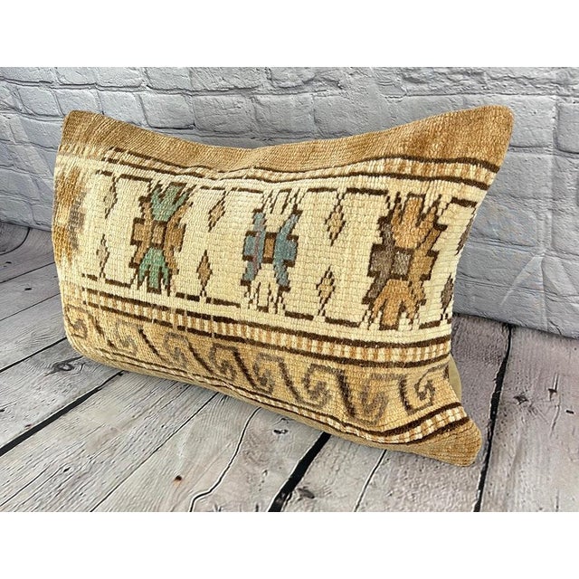 Vintage Pillow Case Turkish Rug Pillow Decorative Rug Pillow Dry cleaning only. PILLOW INSERT IS NOT INCLUDED