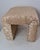 Vintage Postmodern Pink & Gold Damask Waterfall Vanity Stool For Sale - Image 4 of 11