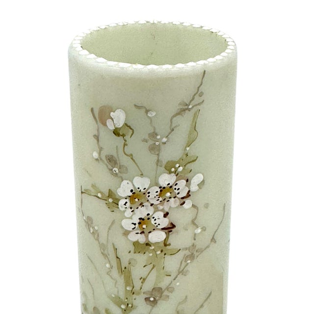 Antique Victorian C. F. Monroe Wave Crest Fine Vase Gilt Metal Footed Base For Sale - Image 4 of 6