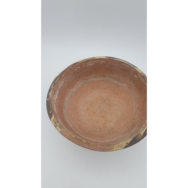 Vintage Studio Pottery Creasey Style Drip Glaze Bowl For Sale - Image 10 of 11