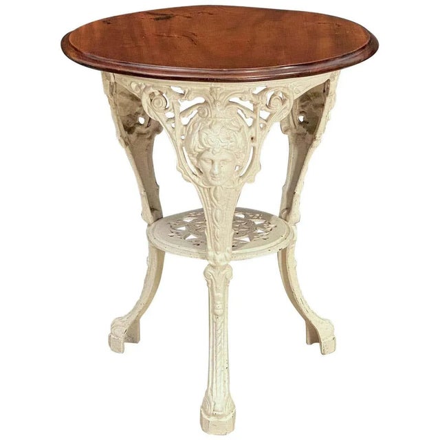 English Pub Table With Wood Top and Cast Iron Base For Sale - Image 13 of 13