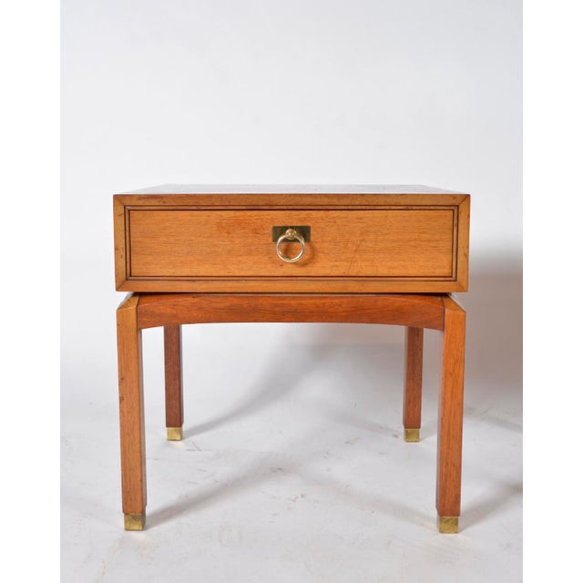 1960s Mid-Century E-Gomme Collector Range Bedside Tables in Walnut and Brass from G Plan, 1960s, Set of 2 For Sale - Image 5 of 18