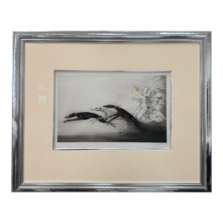 "Speed" (Vitesse) by Louis Icart, C. 1929 Etching on Woven Paper For Sale