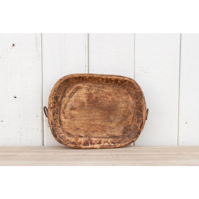 Oval Tribal Carved Wood Bowl For Sale In Los Angeles - Image 6 of 10