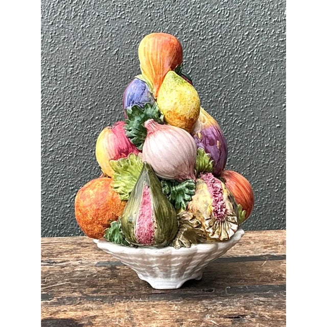 Vintage Italian Ceramic Fruit Topiary For Sale - Image 10 of 12