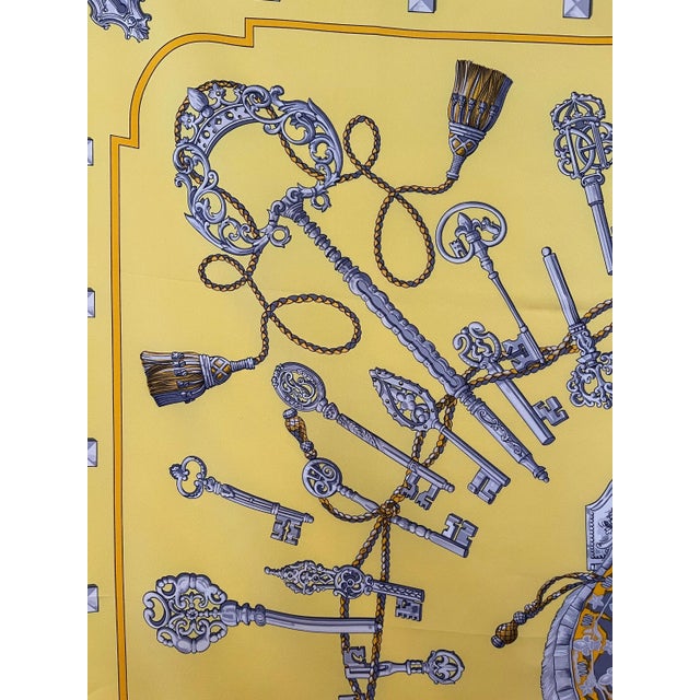 Hermès Clés Des Champs Foulard En Soie 1990 Faconnet Françoise For Sale - Image 9 of 9