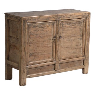 Low Chinese Gansu Sideboard or Cabinet in Pine For Sale