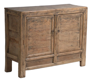 Low Chinese Gansu Sideboard or Cabinet in Pine