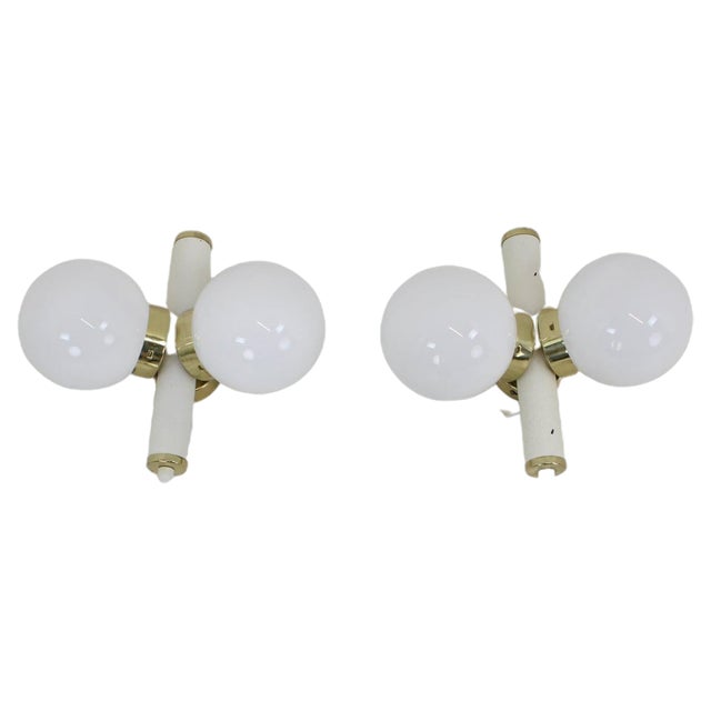Mid-Century Set of 2 Wall Lamps attributed to Instala Jilove, 1970s, Set of 2 For Sale
