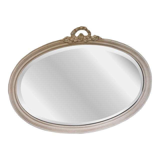 Vintage French Provincial Oval Wall Mirror For Sale