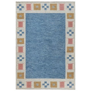 Doris Leslie Blau Vintage Swedish Flat Weave Rug by Birgitta Söderkvist, (BS) For Sale