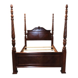 Four Poster Cherry Rice Bed, a Queen For Sale