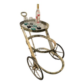Serving Bar Cart by Aldo Tura, Italy, 1970s For Sale