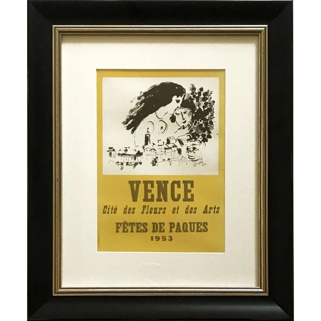 Marc Chagall Framed Lithograph18 Vence Fetes De Paques 1959 For Sale