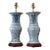 Vintage Blue and White Double Happiness Lamps Chinoiserie Decor - A Pair For Sale
