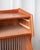 Brown 1960s Danish Teak Secretary Desk Attributed to Gunnar Falsig - Sliding Glass Doors For Sale - Image 8 of 18