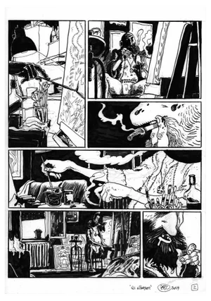 Vincenzo Bizzarri, The Crazy Painter, Original Illustration, 2019