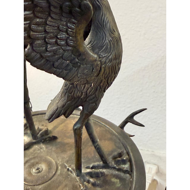 19th Century Large Bronze Grand Tour Neo Classical Pompeiian Tripod Heron Oil Lamp For Sale - Image 9 of 18