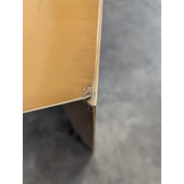 Brown Conference Table in Maple Veneer, 1980s For Sale - Image 8 of 9